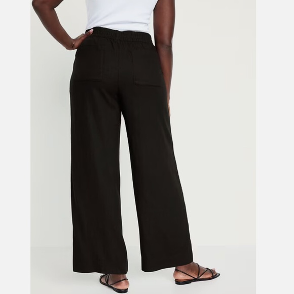 Old Navy High-Waisted Linen-Blend Wide-Leg Pants - Picture 2 of 4